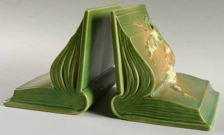 Snowberry Fern Green China Bookend - Set of 2