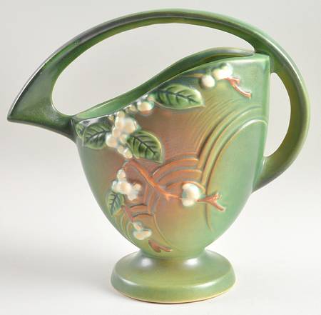 Snowberry Fern Green 8" Handled Basket