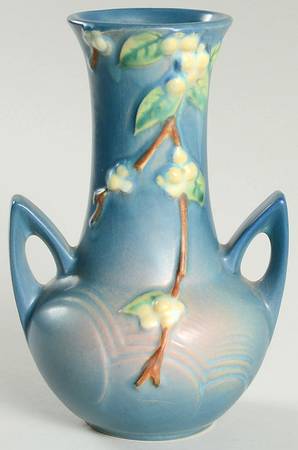 Snowberry Persian Blue 7" Handled Vase