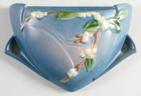 Snowberry Persian Blue 8" Wall Pocket Vase