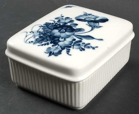 Blue Bouquet 4" Rectangular Box & Lid