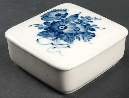 Blue Bouquet Square Box with Lid
