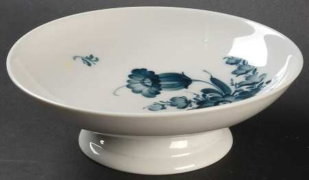 Blue Bouquet Round Compote (Height X Width)
