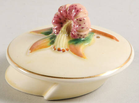 Tiger Lily Cream Lid for Teapot