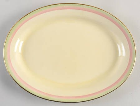 Tiger Lily Cream 12" Oval Serving Platter