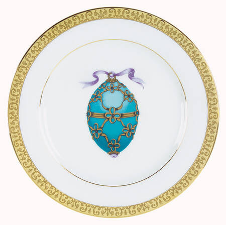 Gold Buffet Egg Salad Plate by Royal Gallery