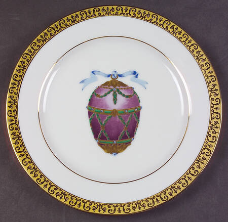Gold Buffet Egg Salad Plate by Royal Gallery