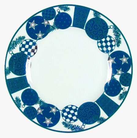 Platinum Ornaments Luncheon Plate