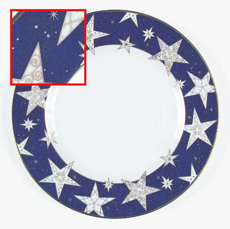 Golden Stars Luncheon Plate