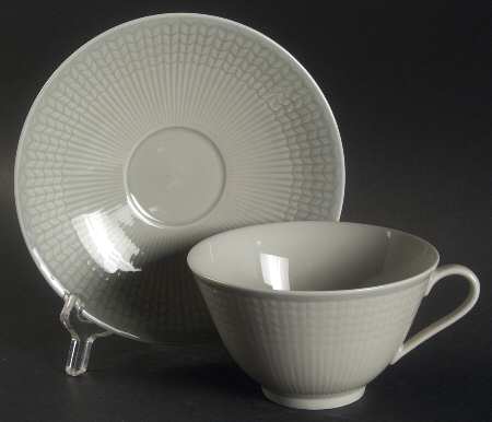 Swedish Grace Meadow (Celadon) Flat Cup & Saucer Set