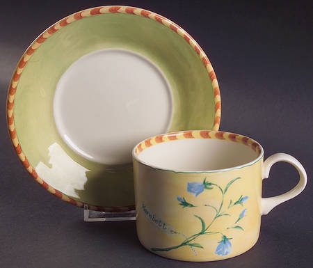 Gardener's Journal Flat Cup & Saucer Set