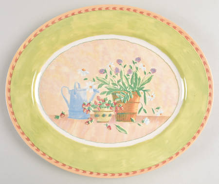 Gardener's Journal 14" Oval Serving Platter