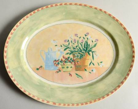 Gardener's Journal 12" Oval Serving Platter