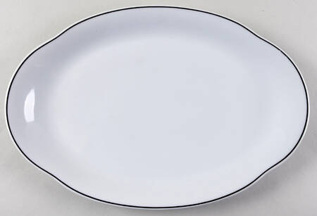 R6L1 Black 13" Oval Serving Platter by Royal Limoges