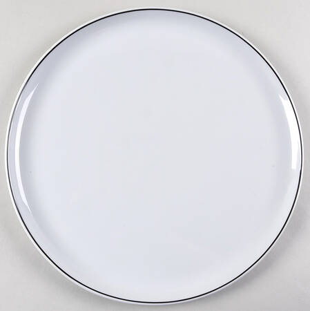R6L1 Black 12" Chop Plate (Round Platter)