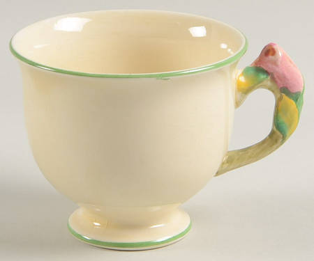 Rosebud Cream (Cream Background) Footed Demitasse Cup