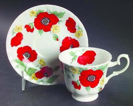 Monet Footed Cup & Saucer Set