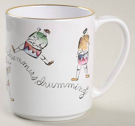 Twelve Days of Christmas (Gold Trim) Mug