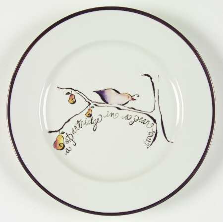 Twelve Days of Christmas (Gold Trim) Salad Plate