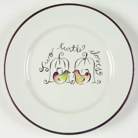 Twelve Days of Christmas (Gold Trim) Salad Plate