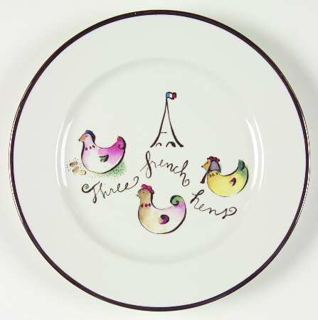 Twelve Days of Christmas (Gold Trim) Salad Plate