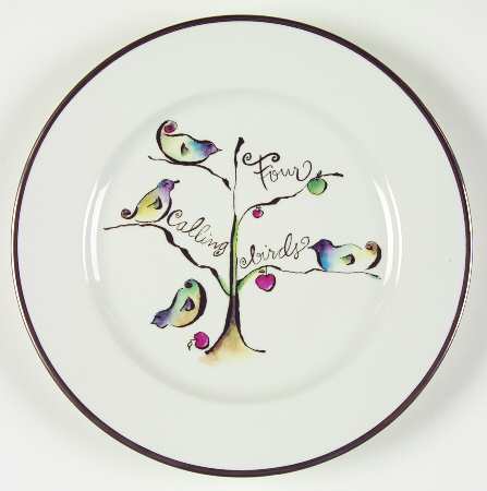 Twelve Days of Christmas (Gold Trim) Salad Plate