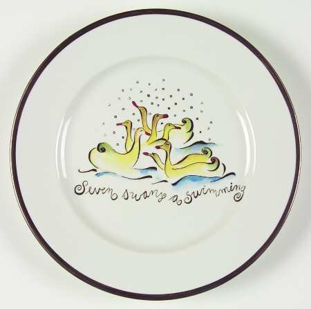 Twelve Days of Christmas (Gold Trim) Salad Plate