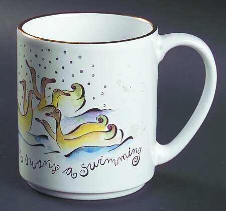 Twelve Days of Christmas (Gold Trim) Mug