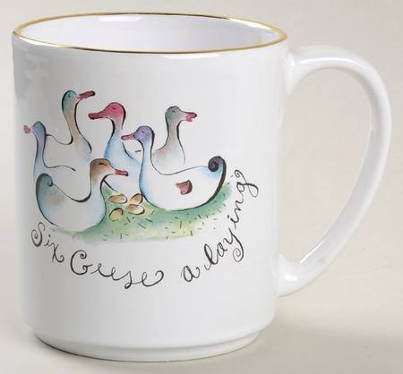 Twelve Days of Christmas (Gold Trim) Mug