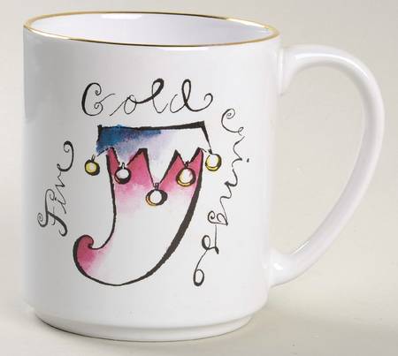 Twelve Days of Christmas (Gold Trim) Mug