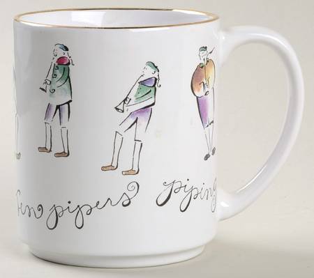Twelve Days of Christmas (Gold Trim) Mug
