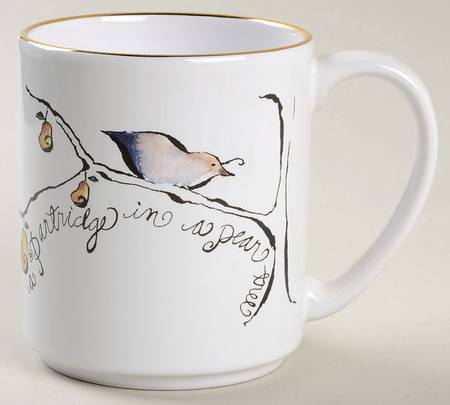 Twelve Days of Christmas (Gold Trim) Mug