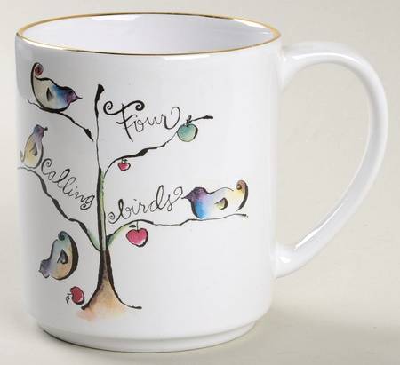 Twelve Days of Christmas (Gold Trim) Mug