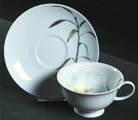 Fleur De Chine Footed Cup & Saucer Set