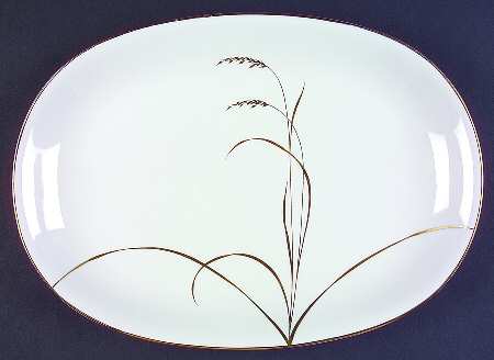 Gold Wheat 14" Oval Serving Platter