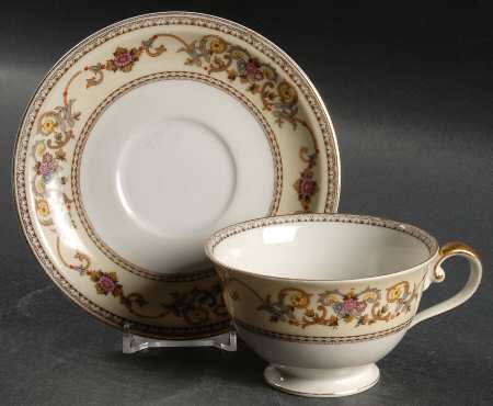 Wheeling (Occupied Japan) Footed Cup & Saucer Set
