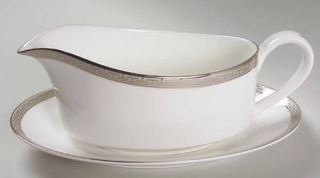 Corinth Platinum Gravy Boat & Underplate