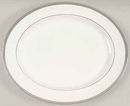 Corinth Platinum 16" Oval Serving Platter