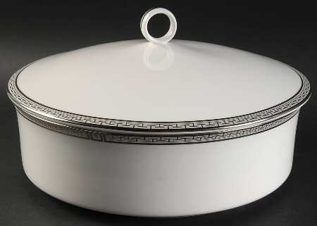 Corinth Platinum Round Covered Vegetable