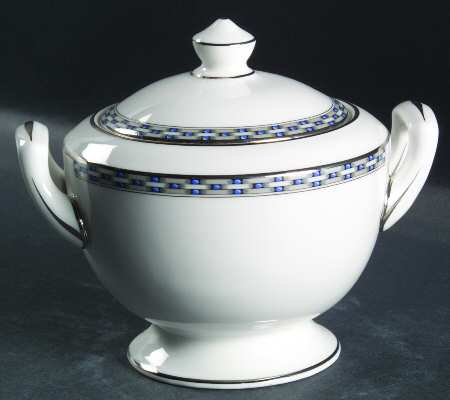 Francesca Platinum Sugar Bowl & Lid