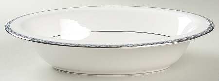 Francesca Platinum 10" Oval Vegetable Bowl