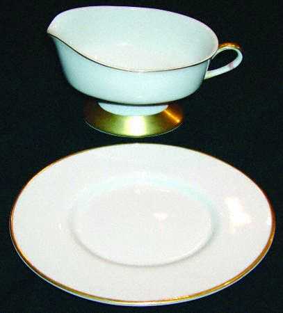 Tiara Gold Gravy Boat & Underplate