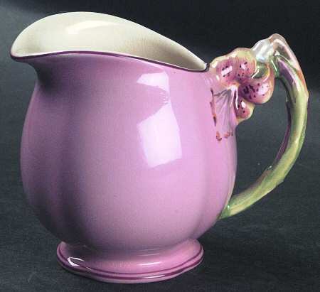 Tiger Lily Pink (Pink Trim) Creamer