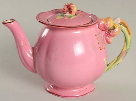 Tiger Lily Pink (Pink Trim) Individual Breakfast Set Teapot & Lid