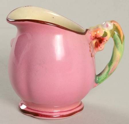 Tiger Lily Pink (Pink Trim) Breakfast Set, Individual Creamer Only