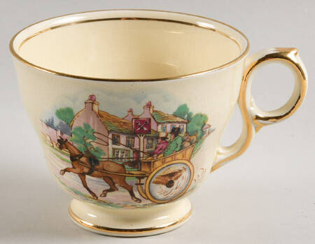 Village Scenes Footed Cup