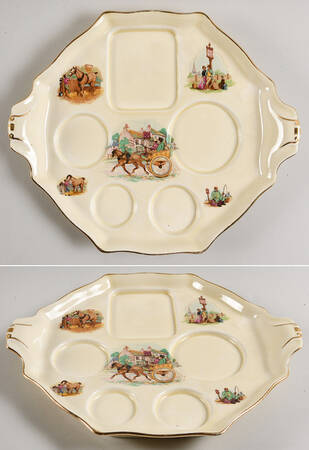 Village Scenes 6-Piece Breakfast Set, Tray Only