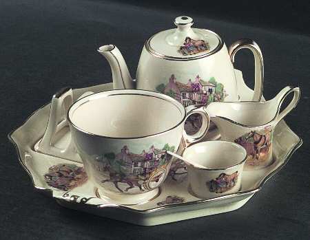 Village Scenes 6-Piece Breakfast Set (Flat Cup)