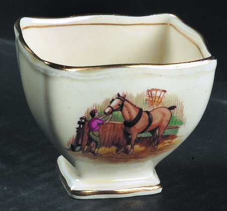 Village Scenes Ascot Straight Open Sugar Bowl