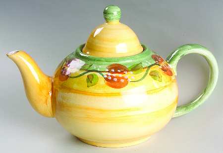 Tuscan Village Teapot & Lid